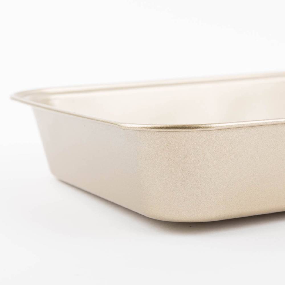 Schöner Leben Backform und Bratform aus Metall goldfarbig 34x24x5,8cm Tiefpreis