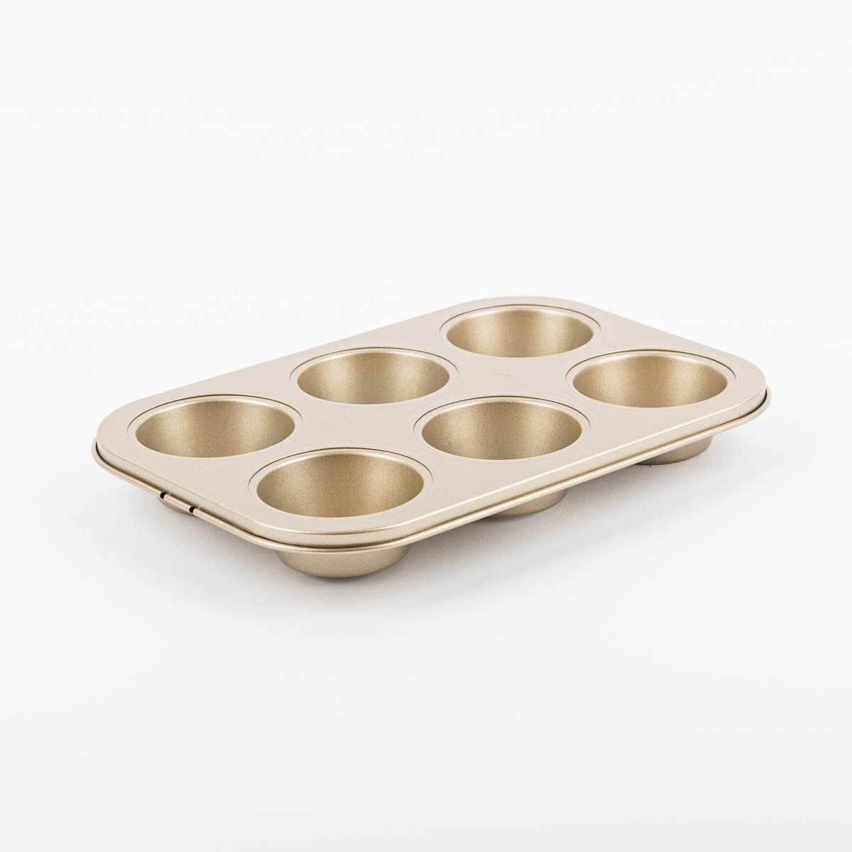 Schöner Leben Muffinform antihaftbeschichtet aus Metall goldfarbig 26,5x18,5x3cm