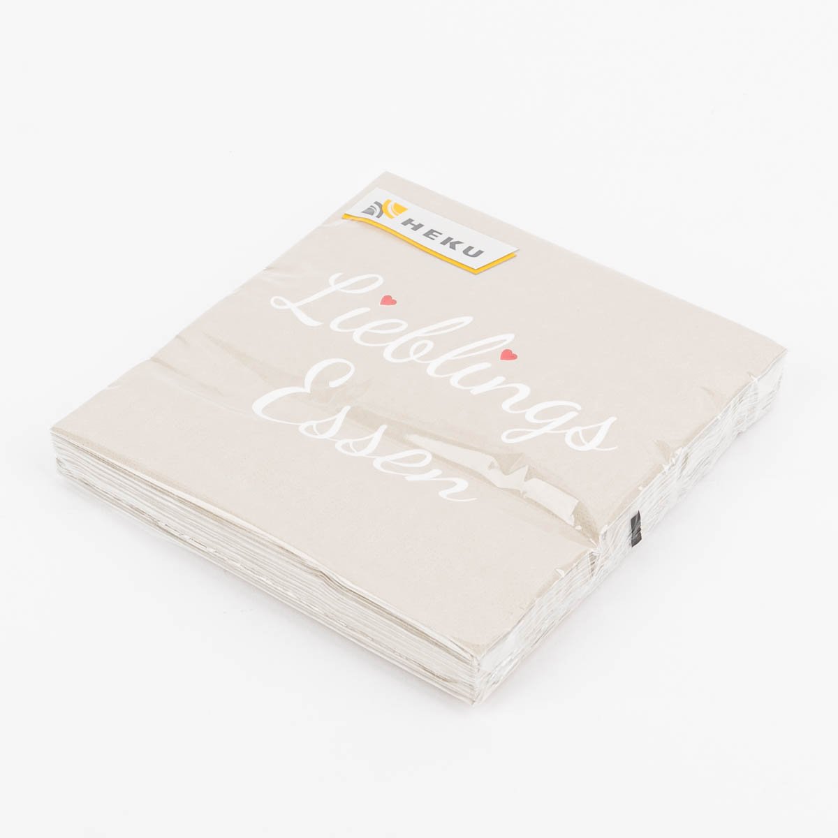 Schöner Leben Serviette Lieblingsessen beige weiß rot 33x33cm 3lagig 20 Stück Letzter Tag