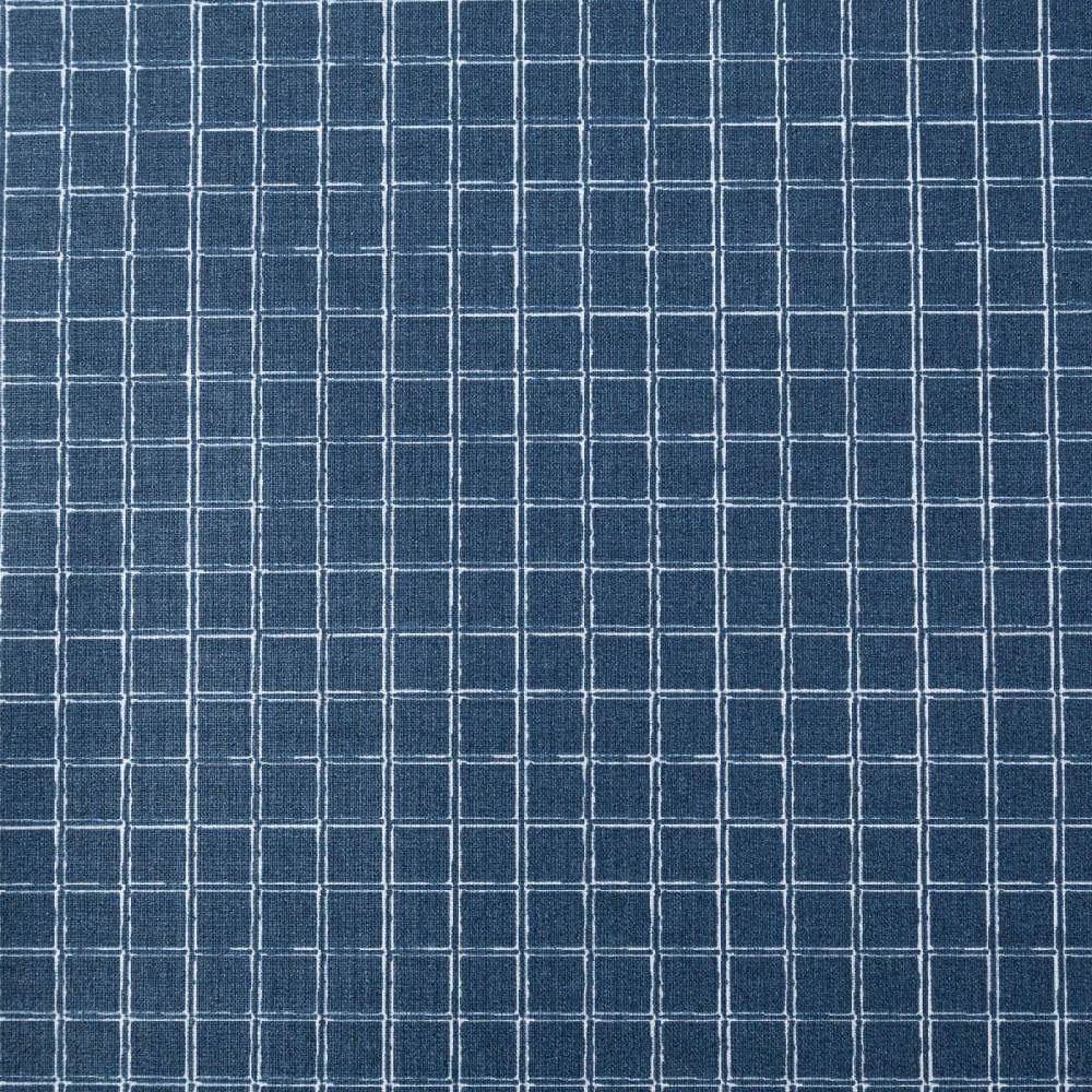 Schöner Leben Tischdeckenstoff abwaschbar Baumwollstoff beschichtet Enduit Jules Karo blau weiß 1,45m Breite Vierteljährliche Förderung