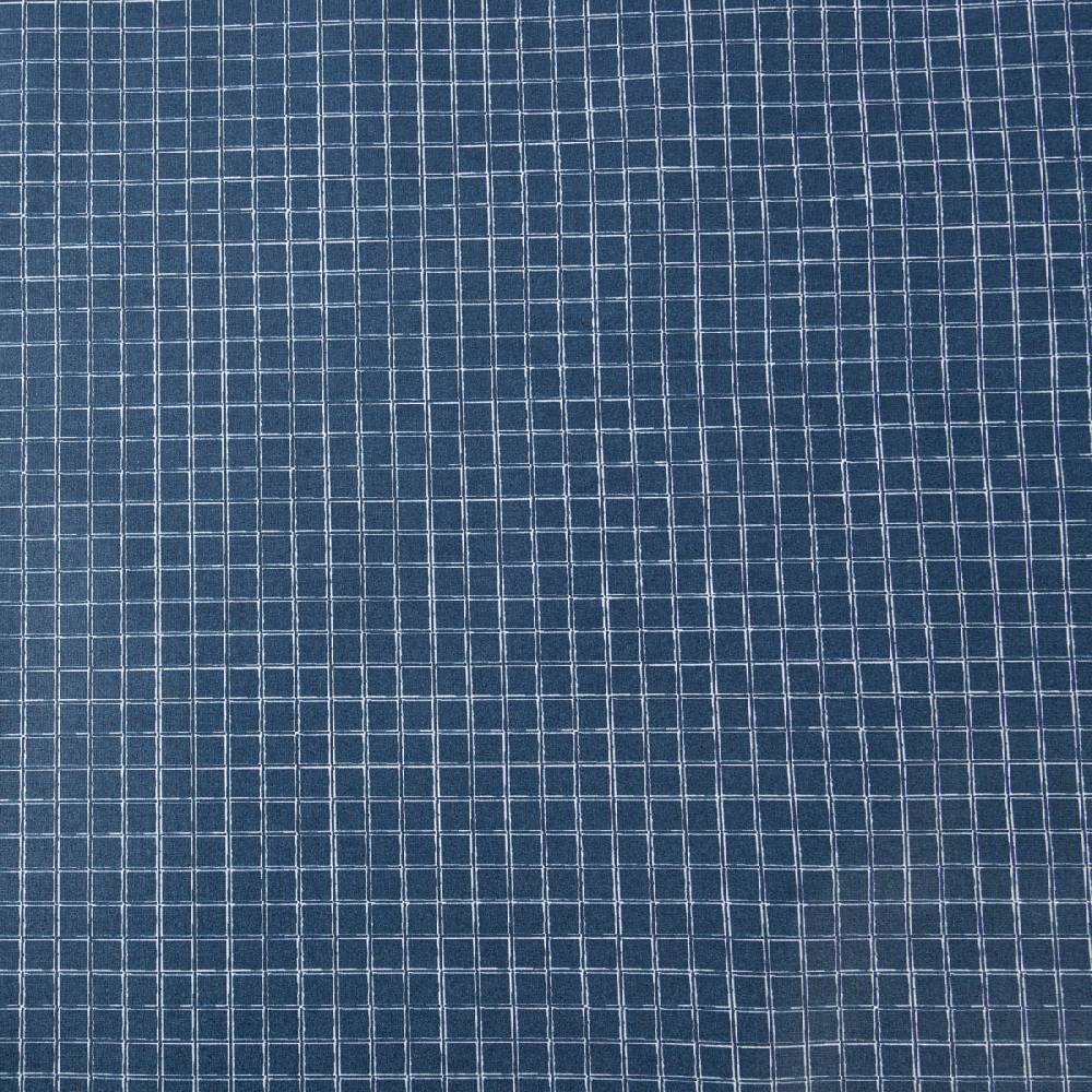 Schöner Leben Tischdeckenstoff abwaschbar Baumwollstoff beschichtet Enduit Jules Karo blau weiß 1,45m Breite Vierteljährliche Förderung
