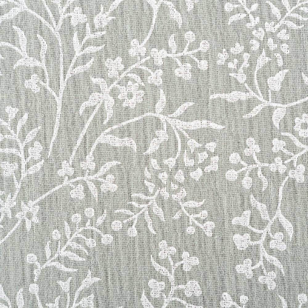 Schöner Leben Musselin Stoff Double Gauze Taznak Blumen Ranken mint grün weiß 1,30m Breite