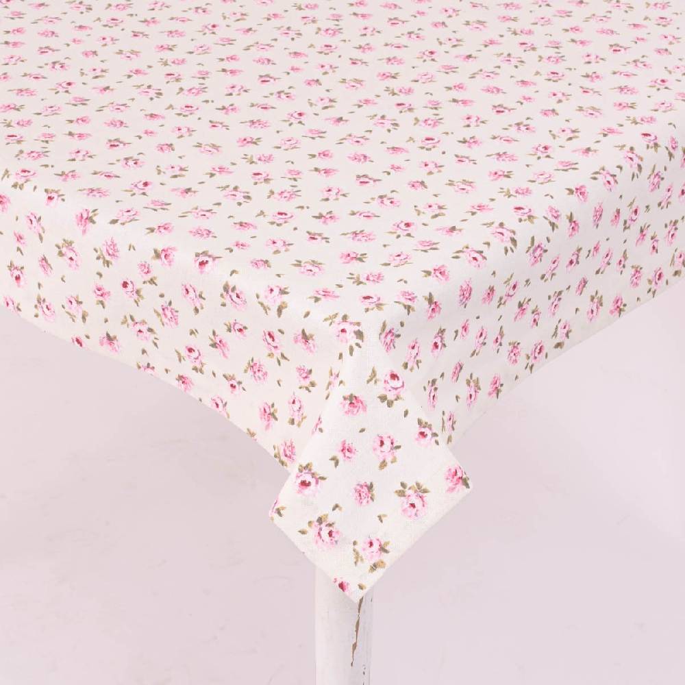 Schöner Leben Tischdecke Classic Little Rose Rosenblüten ecru rosa in versch. Größen von SCHÖNER LEBEN