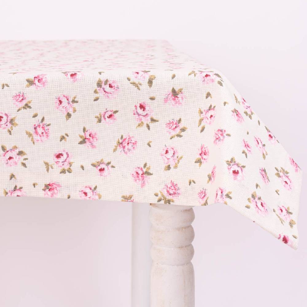 Schöner Leben Tischdecke Classic Little Rose Rosenblüten ecru rosa in versch. Größen von SCHÖNER LEBEN Flash Sale