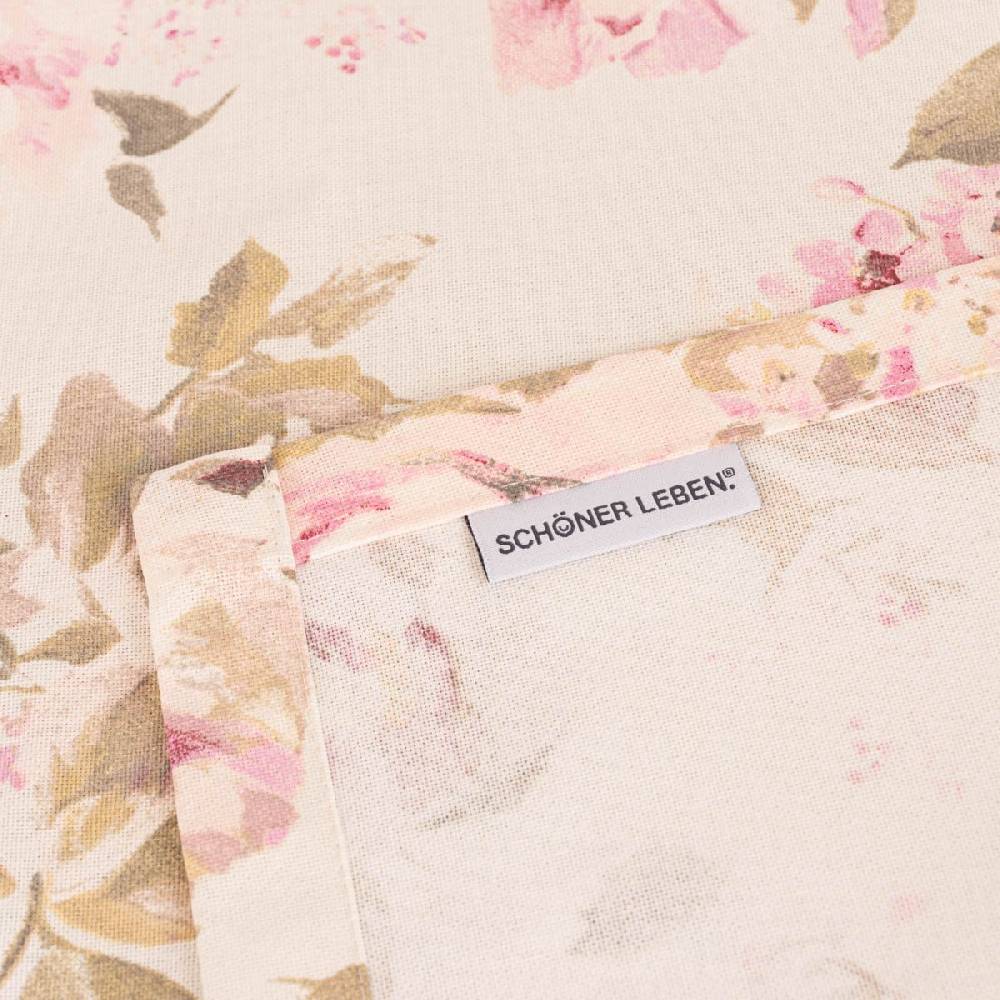 Schöner Leben Tischdecke Classic Painted Rose Rosen ecru rosa in versch. Größen von SCHÖNER LEBEN Exklusivangebot