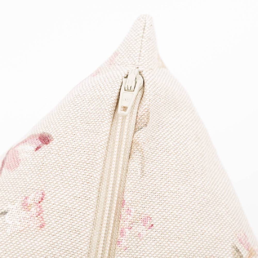 Schöner Leben Kissenhülle Classic Painted Rose Rosen Leinenlook natur rosa in versch. Größen oder Wunschmaß von SCHÖNER LEBEN Muttertagsangebot