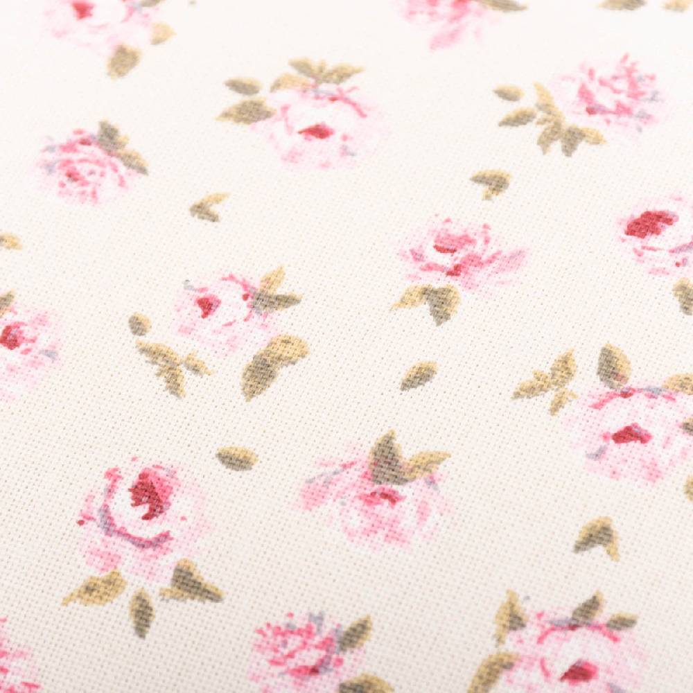 Schöner Leben Kissenhülle Classic Little Rose Rosenblüten ecru rosa in versch. Größen oder Wunschmaß von SCHÖNER LEBEN Lagerräumung