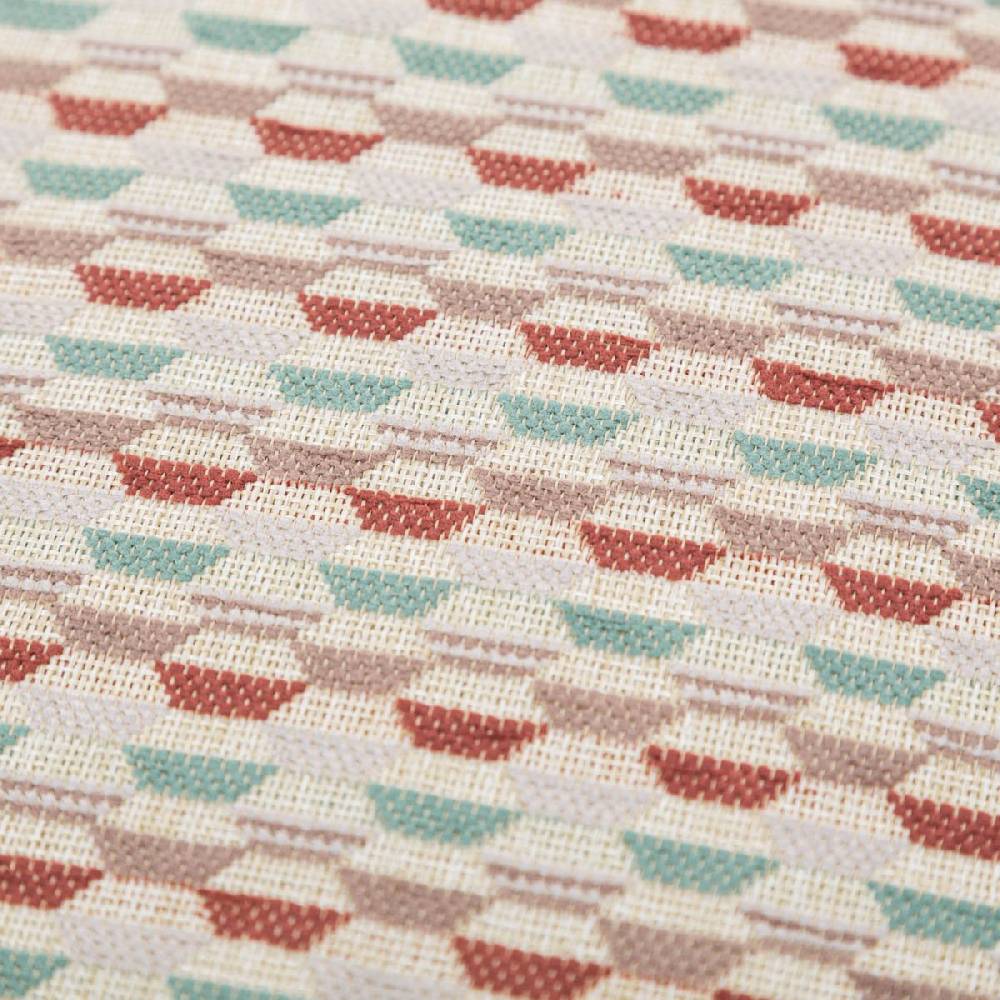 Schöner Leben Kissenhülle Mira Hexagon beige rot türkis in versch. Größen oder Wunschmaß von SCHÖNER LEBEN Heißer Verkauf