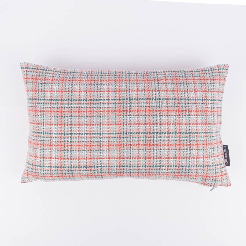 Schöner Leben Kissenhülle Victoria Karo Struktur rosa türkis hellblau in versch. Größen oder Wunschmaß von SCHÖNER LEBEN Top Angebot