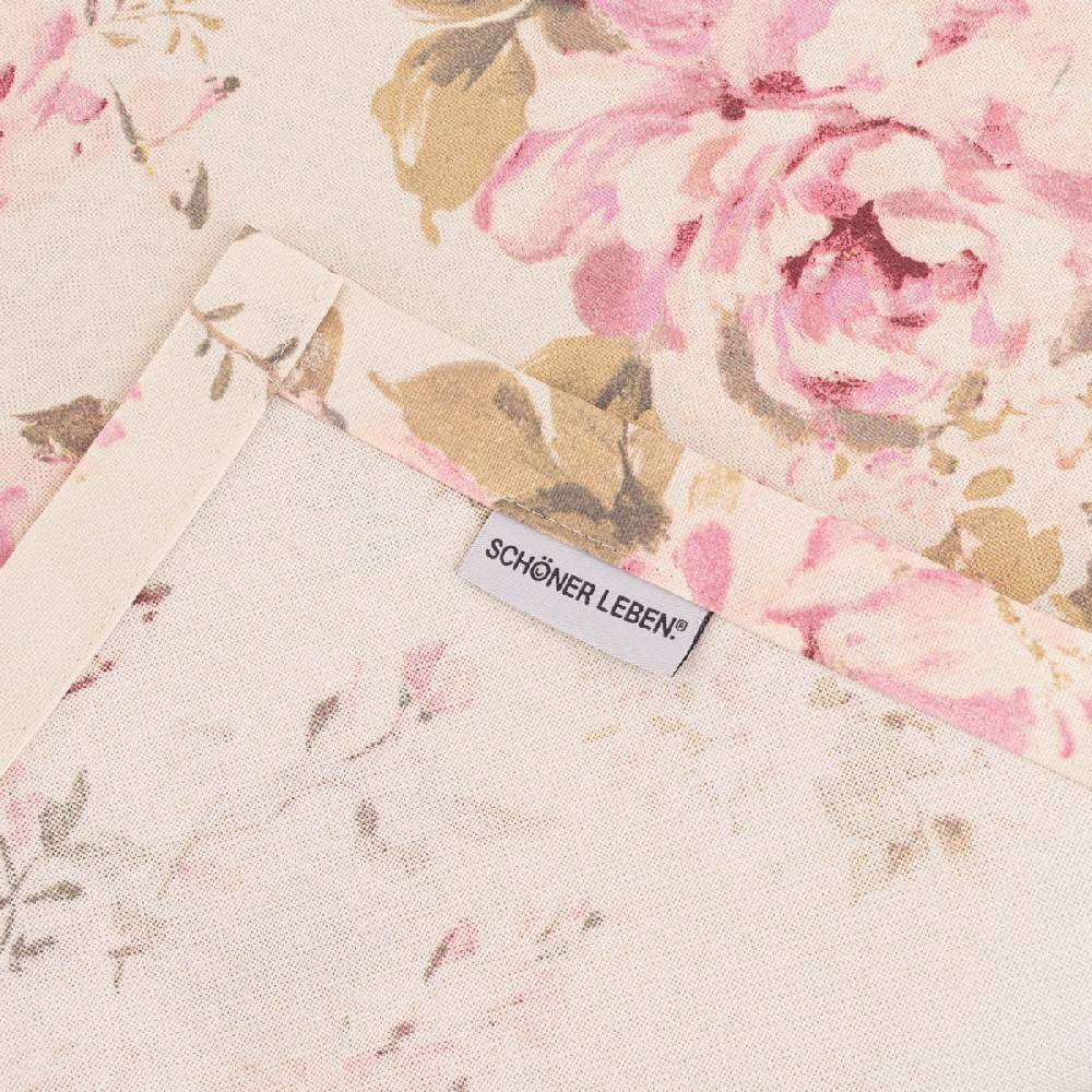 Schöner Leben Tischdecke abwaschbar Classic Painted Rose Rosen creme rosa div. Größen oder Wunschmaß von SCHÖNER LEBEN Neuheiten