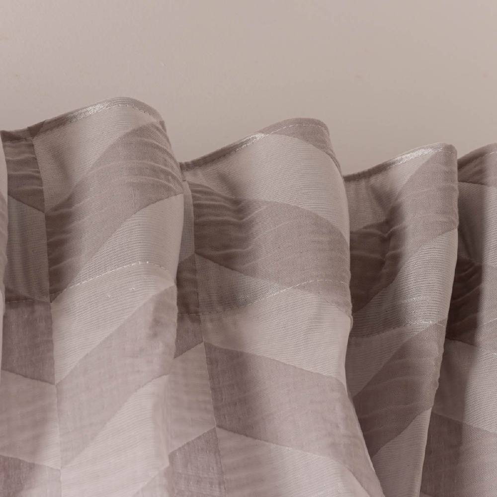 Schöner Leben Vorhang Willow Doubleface Doppelgewebe Chevron Streifen beige in 245cm hoch mit div. Breiten oder Wunschmaß von SCHÖNER LEBEN Kauf eins, bekomm eins gratis