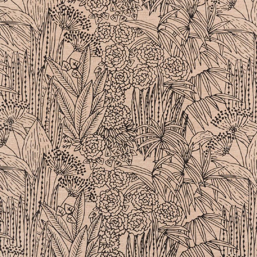 Schöner Leben Tischdecke Orphee Botanics Leinenlook natur schwarz in versch. Größen von SCHÖNER LEBEN Super Sparpreis