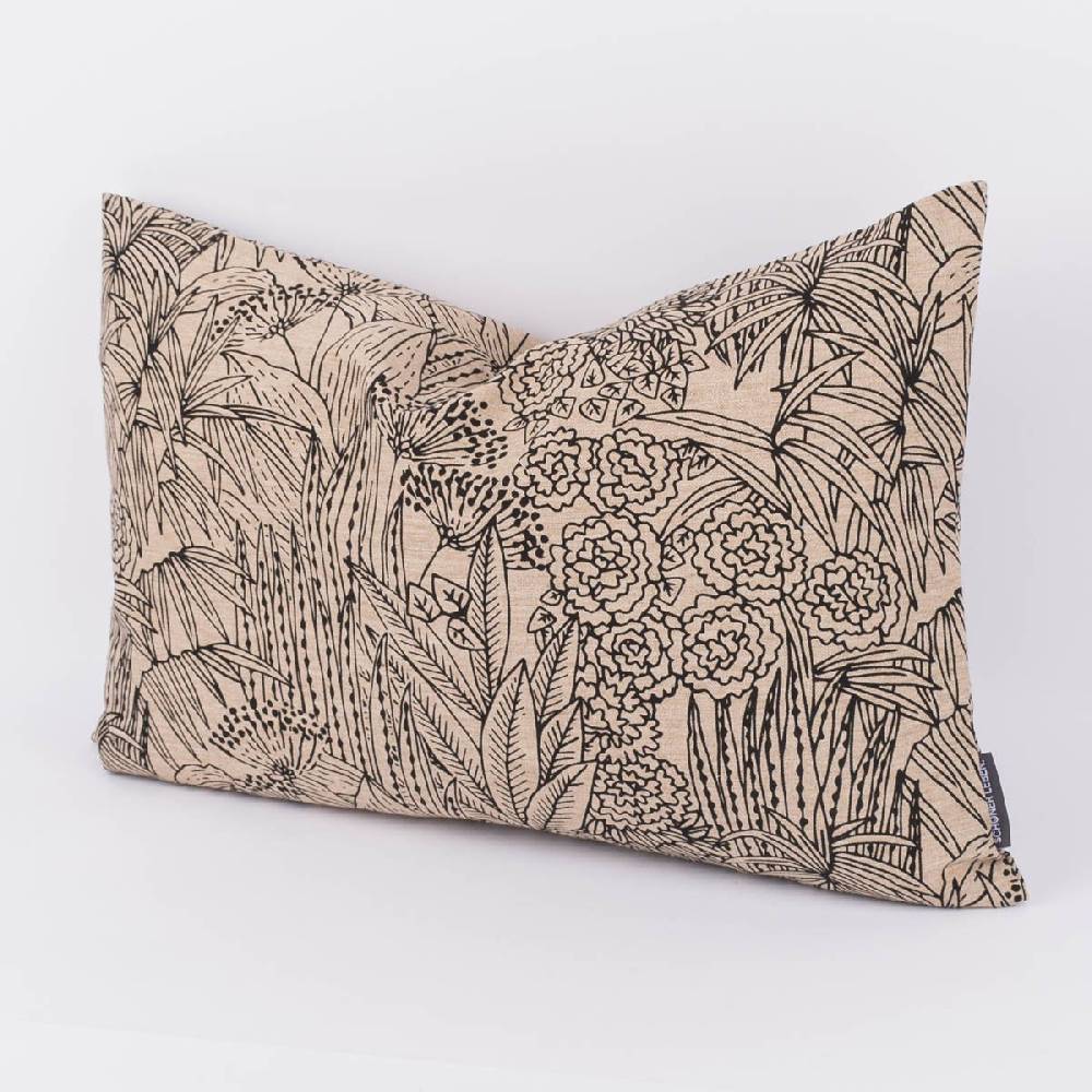 Schöner Leben Kissenhülle Orphee Botanics Leinenlook natur schwarz in versch. Größen von SCHÖNER LEBEN Wochenangebot