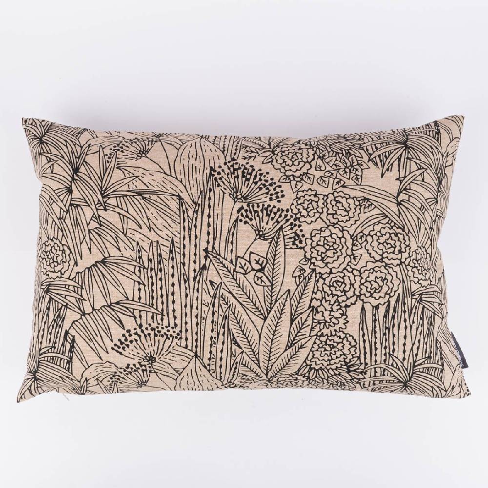 Schöner Leben Kissenhülle Orphee Botanics Leinenlook natur schwarz in versch. Größen von SCHÖNER LEBEN Wochenangebot