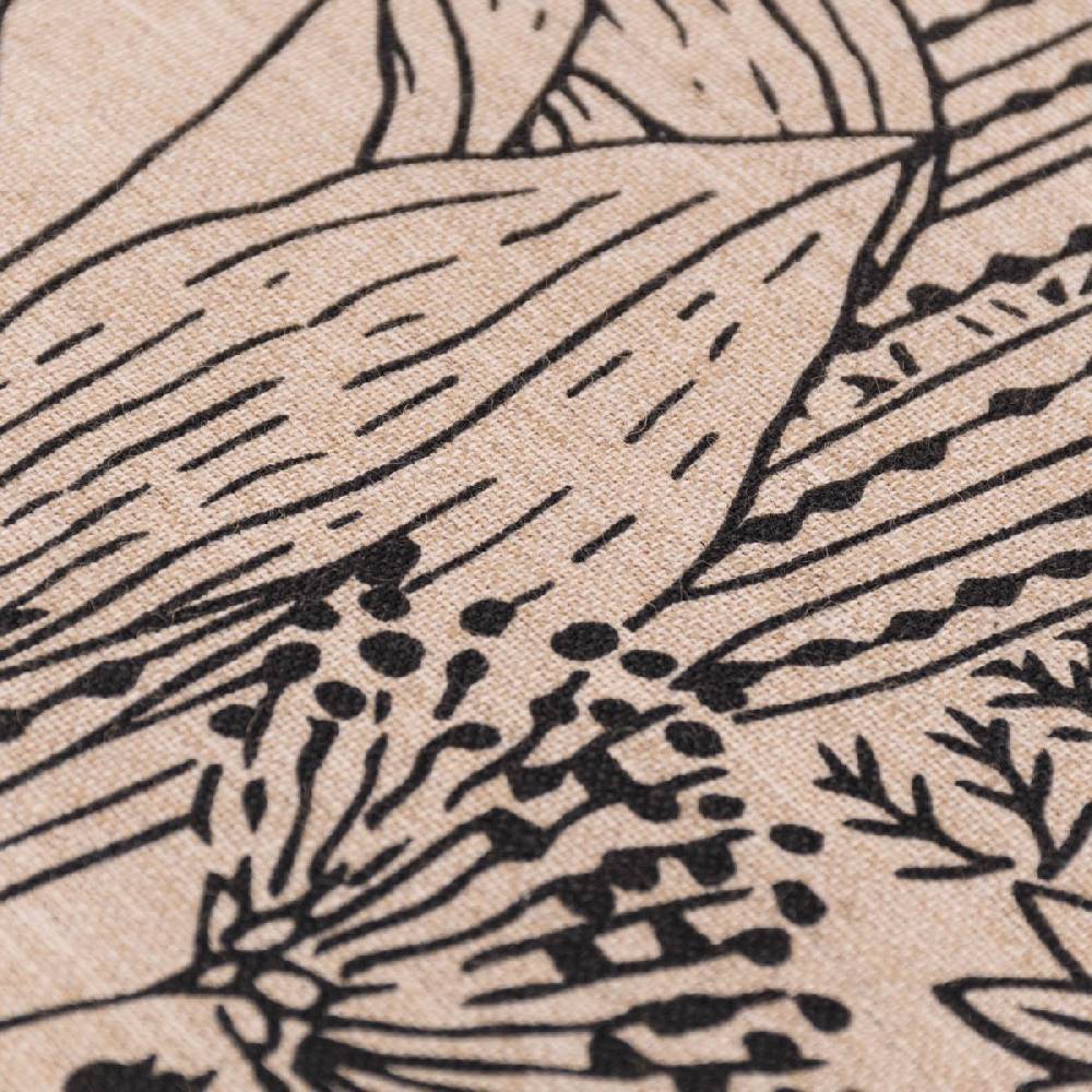 Schöner Leben Kissenhülle Orphee Botanics Leinenlook natur schwarz in versch. Größen von SCHÖNER LEBEN Wochenangebot