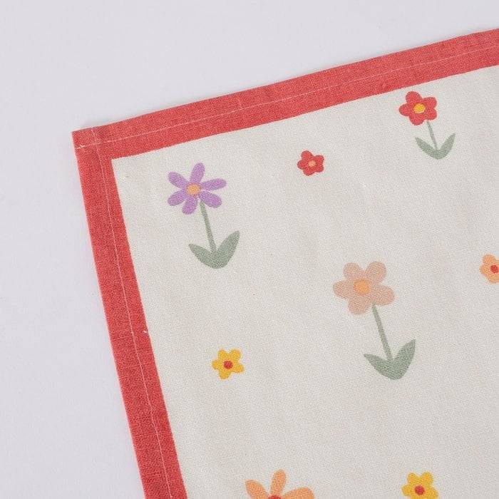 Schöner Leben Geschirrtuch 2er Set mit Blumen aus Baumwolle weiß rot bunt 50x70cm Blitzverkäufe