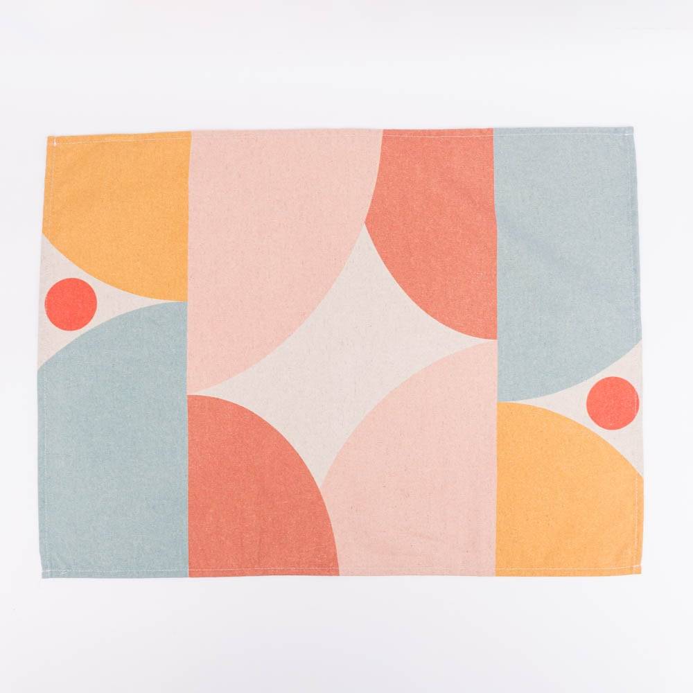 Schöner Leben Geschirrtuch Shapes Digitaldruck aus Leinen-Mischgewebe natur bunt 50x70cm von Magma