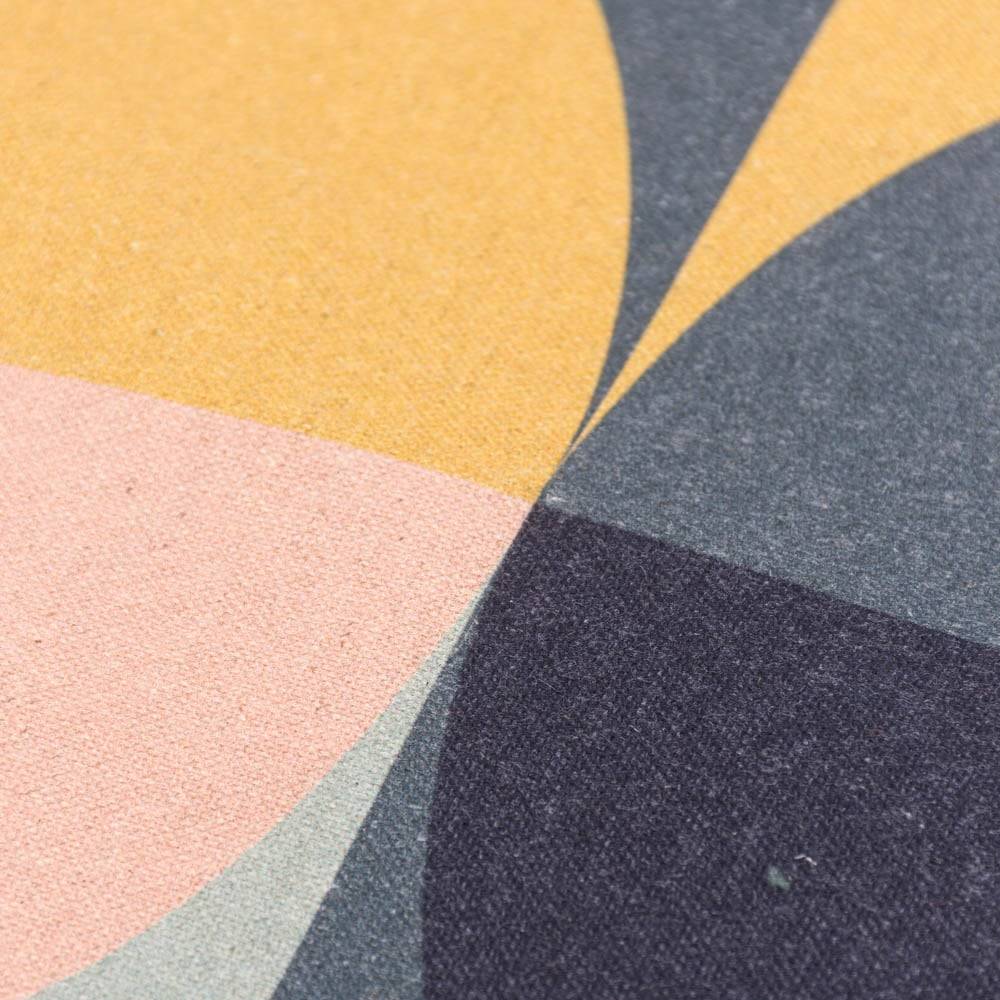 Schöner Leben Geschirrtuch Shapes Digitaldruck aus Leinen-Mischgewebe senfgelb bunt 50x70cm von Magma Rabatt