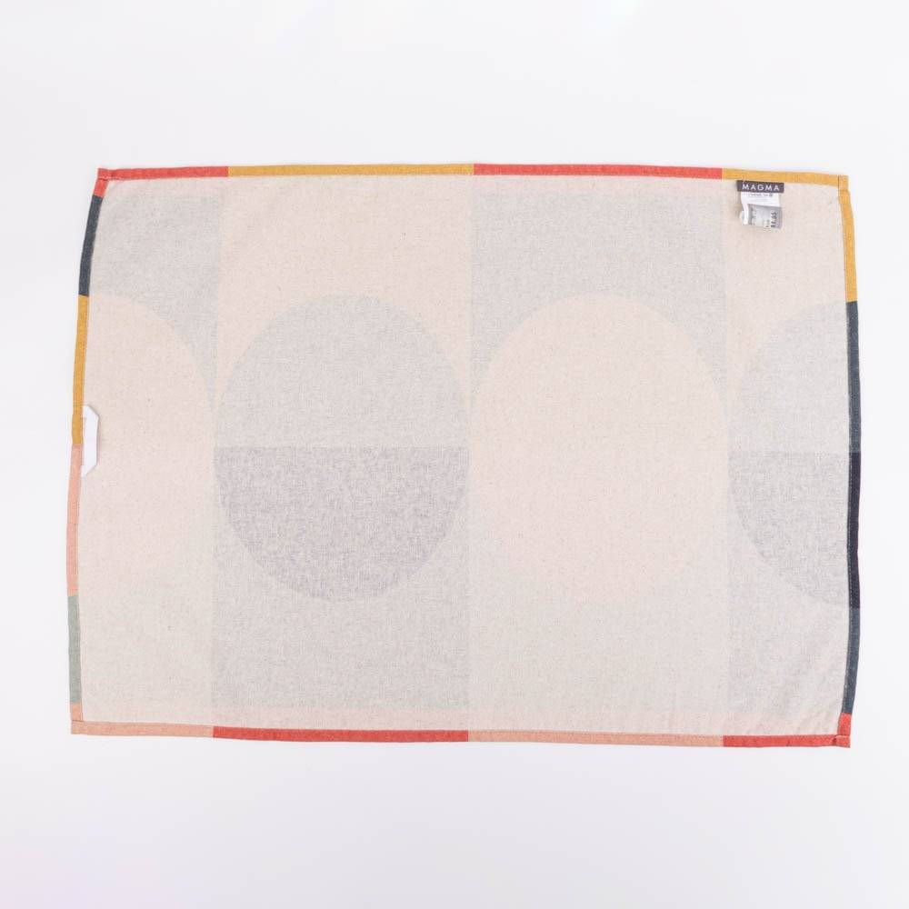 Schöner Leben Geschirrtuch Shapes Digitaldruck aus Leinen-Mischgewebe senfgelb bunt 50x70cm von Magma Rabatt
