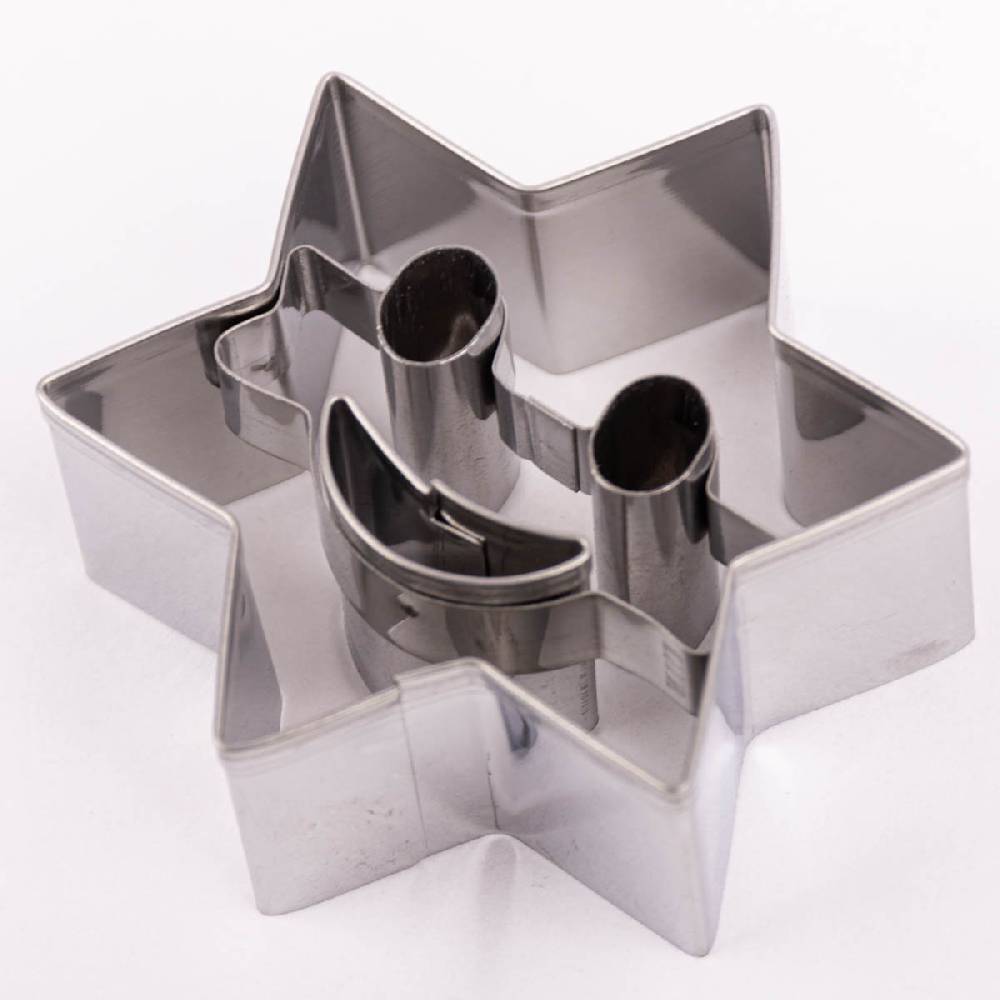 Schöner Leben 2er Set Keks-Ausstecher Smiley Herz Blume oder Stern Edelstahl 6cm von Zenker Exklusive Angebote