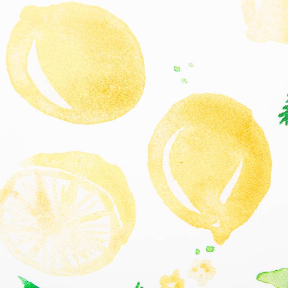 Schöner Leben Baumwollstoff Popeline Fine Poplin Digitaldruck LEMON Zitronen weiß gelb 1,45m Breite Begrenzte Freigabe