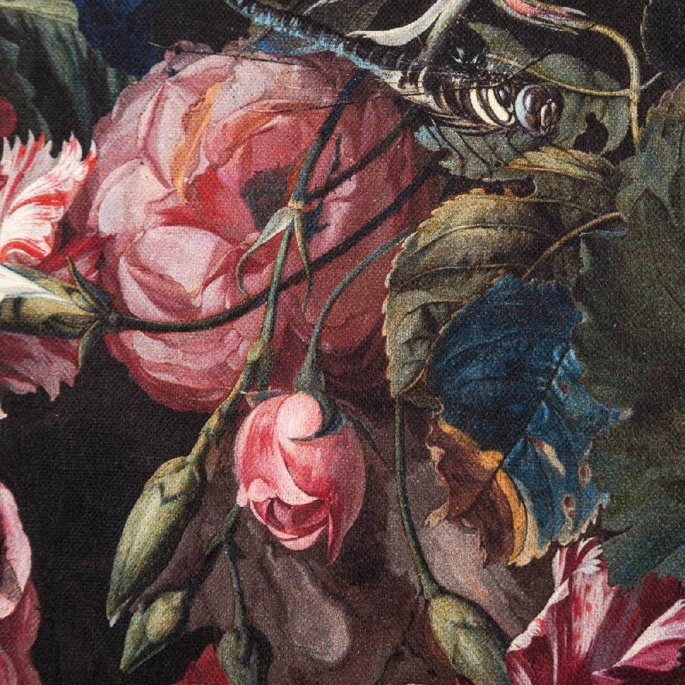 Schöner Leben Dekostoff Baumwollstoff Halbpanama Digitaldruck Painting Still Life Blumen Schmetterling 1,40m Breite Zeitbegrenzte Promotion