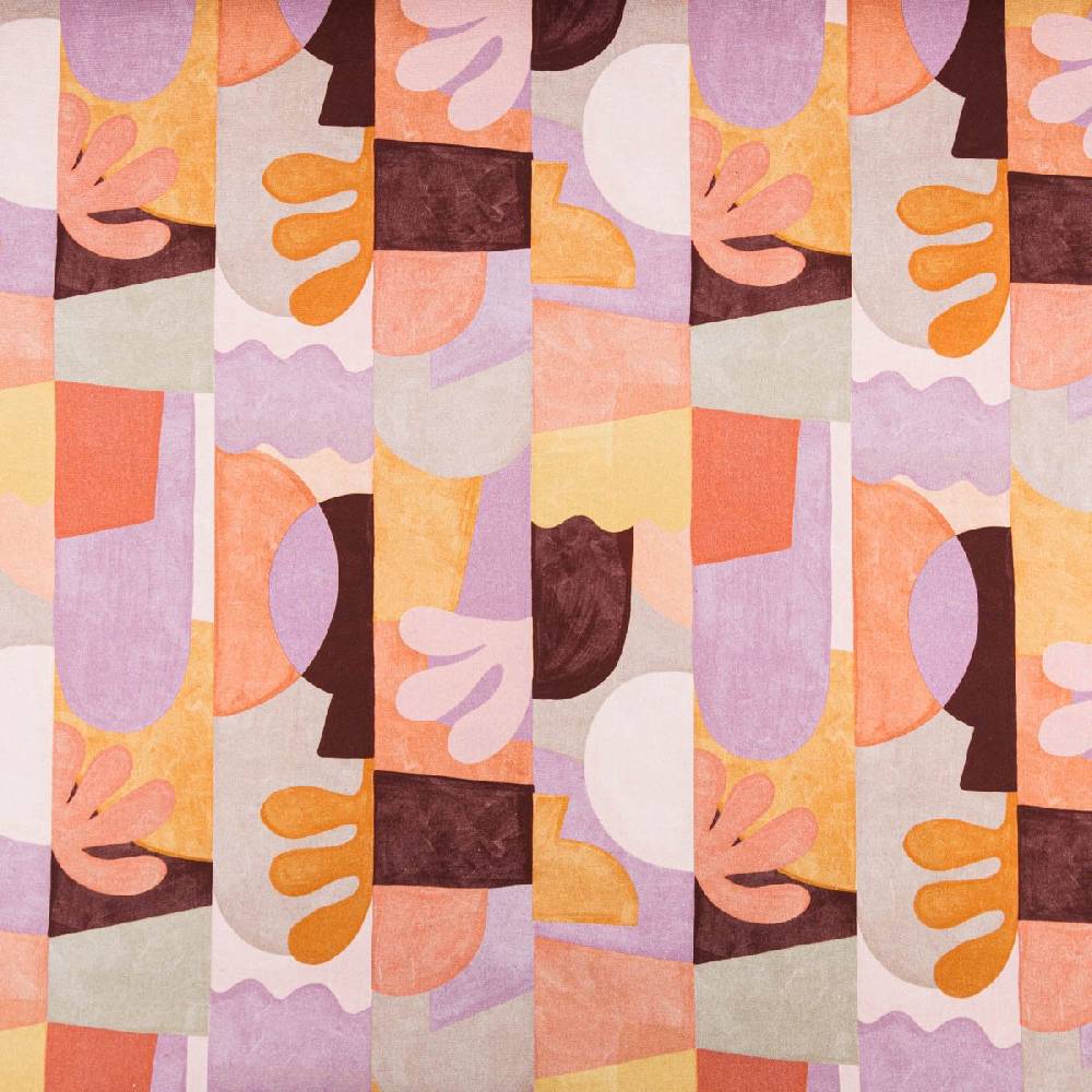 Schöner Leben Canvas Stoff Nerida Hansen Abstract Tiffany terracotta flieder 1.4m Breite Bis zu 60% Rabatt