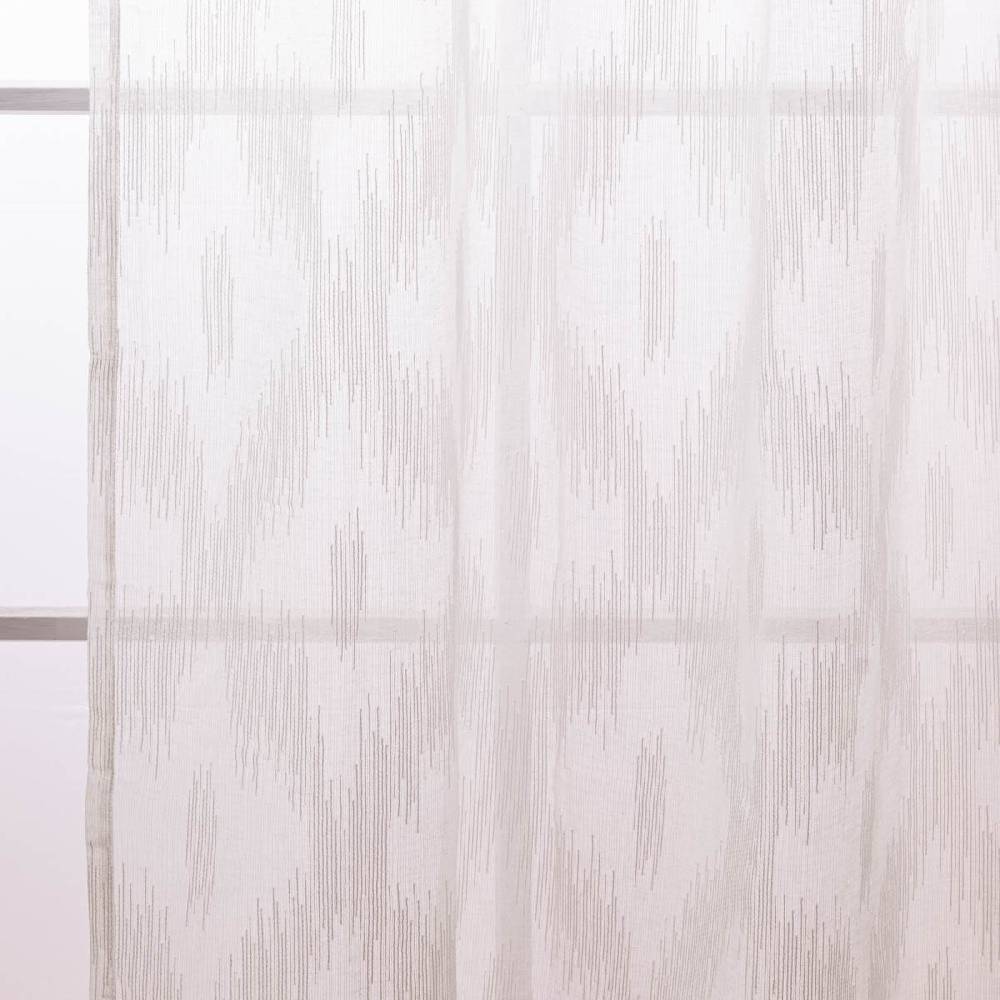 Schöner Leben Gardine Rhombus Barbara Home Collection mit verdeckten Schlaufen Scherli Ikat wollweiß 140cmx255cm Auslauf