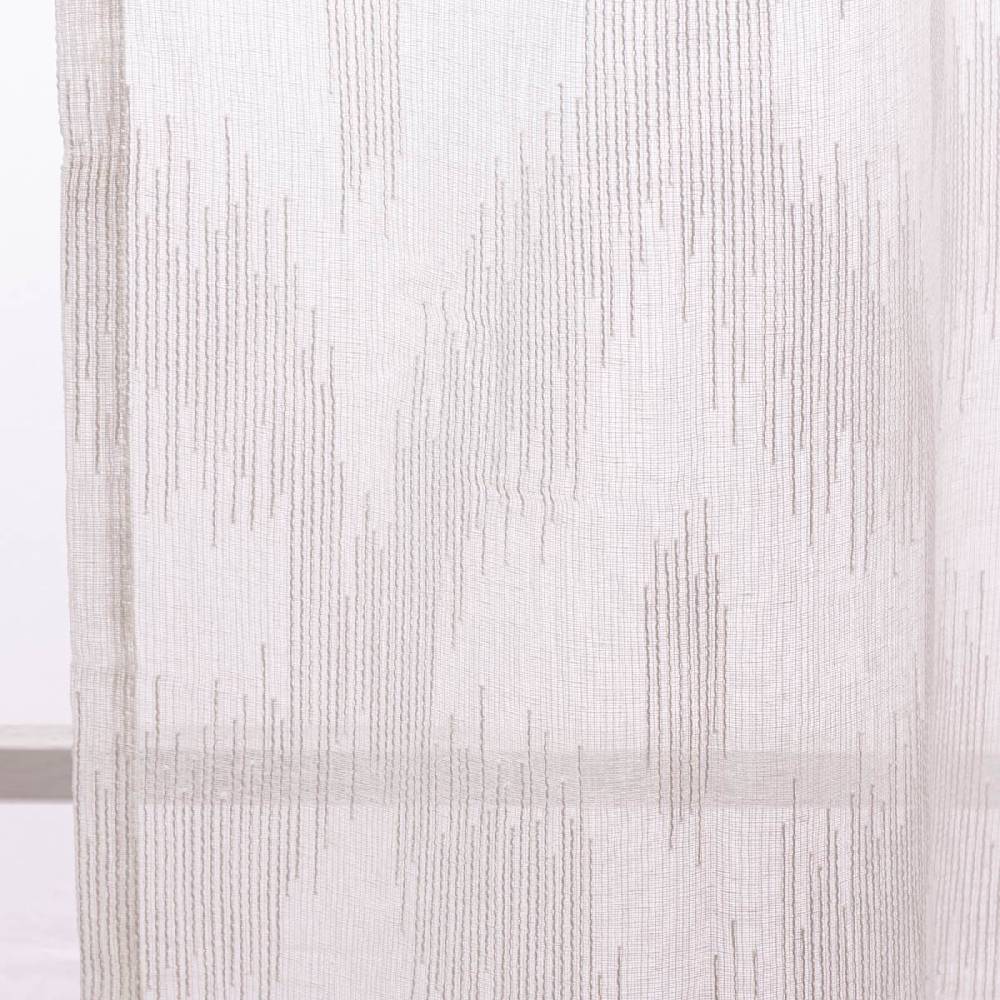 Schöner Leben Gardine Rhombus Barbara Home Collection mit verdeckten Schlaufen Scherli Ikat wollweiß 140cmx255cm Auslauf