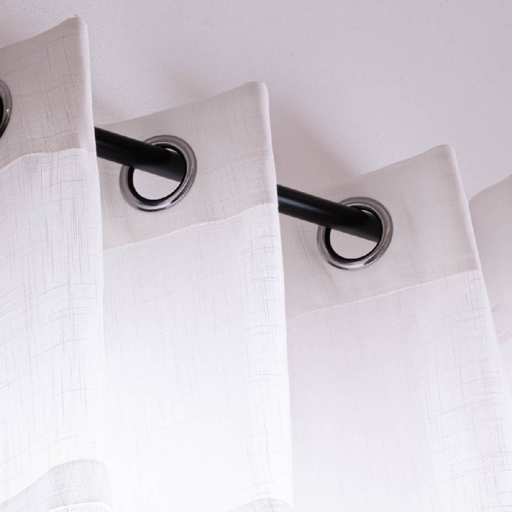 Schöner Leben Ösenvorhang Natural Charme Freundin Home Collection Leinenstruktur Plisseefalten wollweiß 140cmx255cm Hotsell