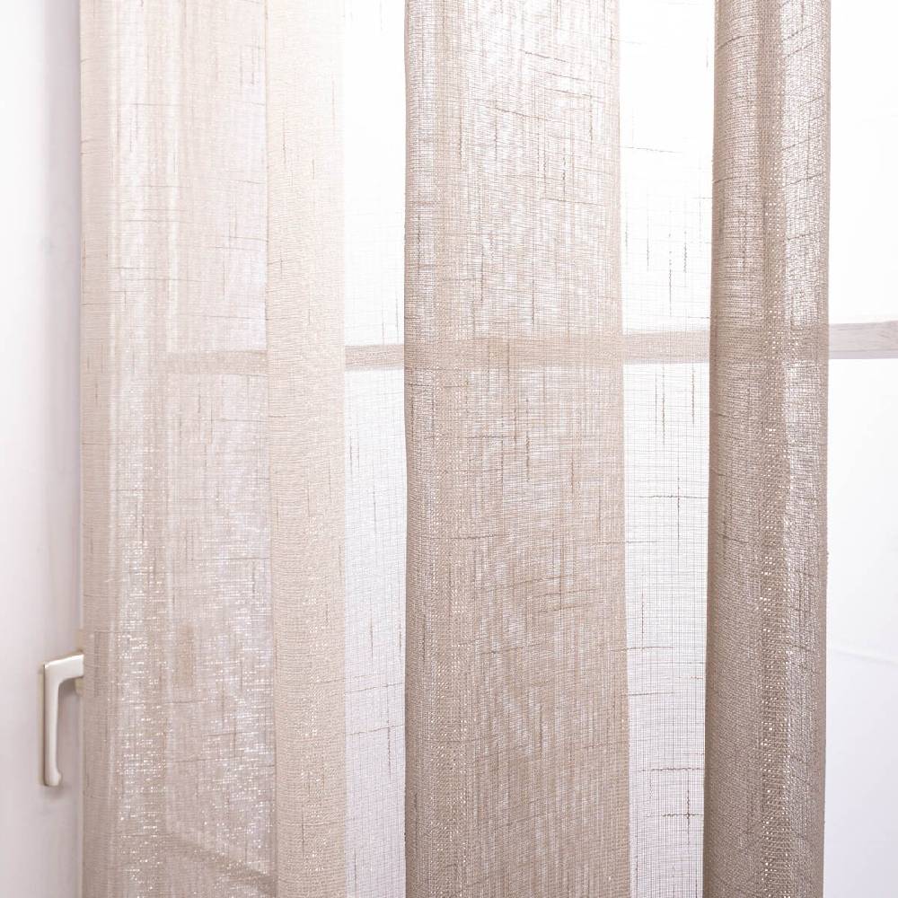 Schöner Leben Ösenvorhang Mirage Elbersdrucke Batist transparent natur silber 140cmx255cm Fabrikverkauf
