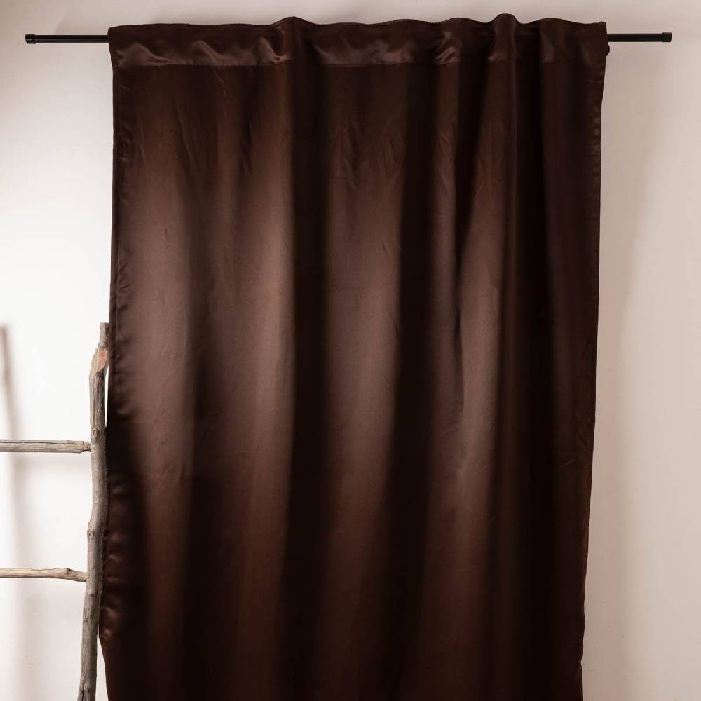 Schöner Leben Verdunkelungsvorhang Black Out Midnight Elbersdrucke uni braun 140cmx255cm