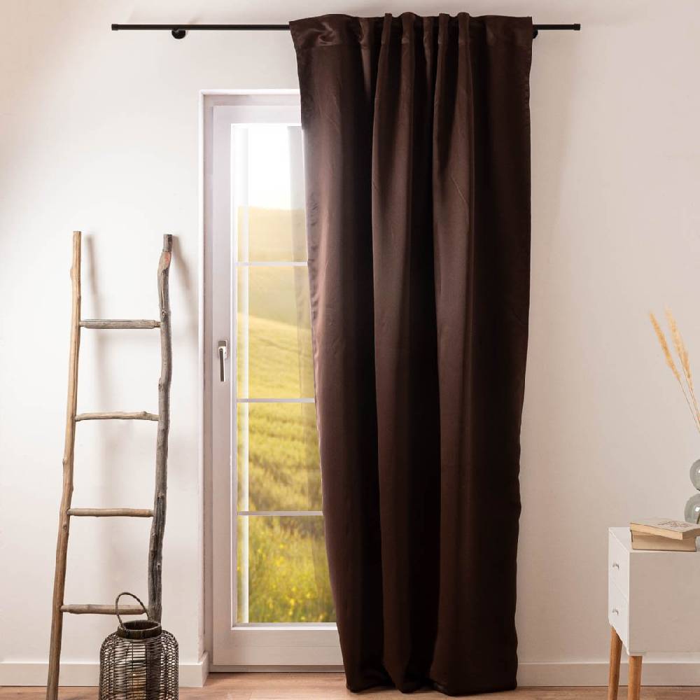Schöner Leben Verdunkelungsvorhang Black Out Midnight Elbersdrucke uni braun 140cmx255cm Kostenloser Versand