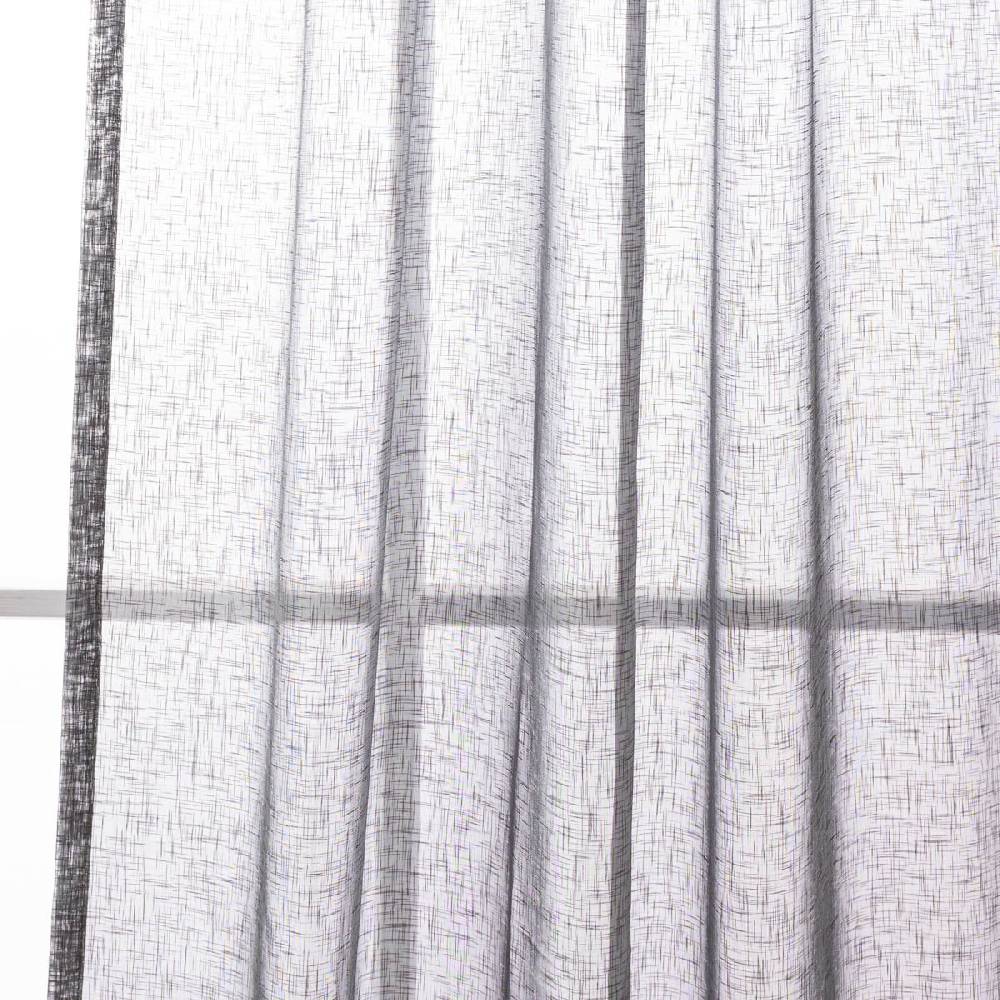 Schöner Leben Schlaufenschal Gardine Effecto Elbersdrucke halbtransparent Strukturoptik grau 140cmx255cm Rabatt