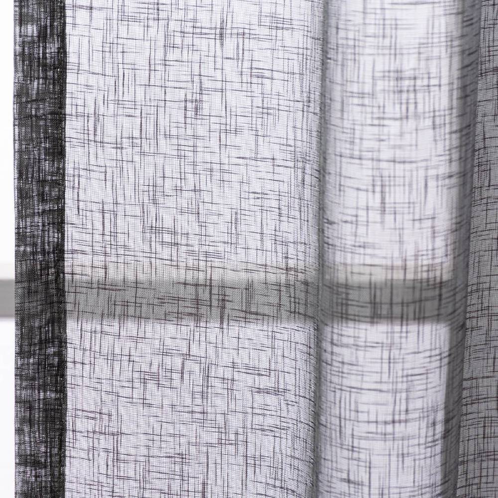 Schöner Leben Schlaufenschal Gardine Effecto Elbersdrucke halbtransparent Strukturoptik grau 140cmx255cm Rabatt