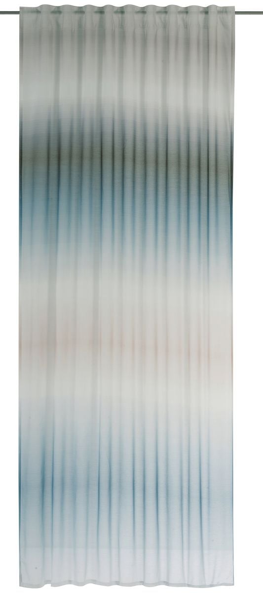 Schöner Leben Gardine Evolution Elbersdrucke halbtransparent Farbverlauf blau beige 140cmx255cm