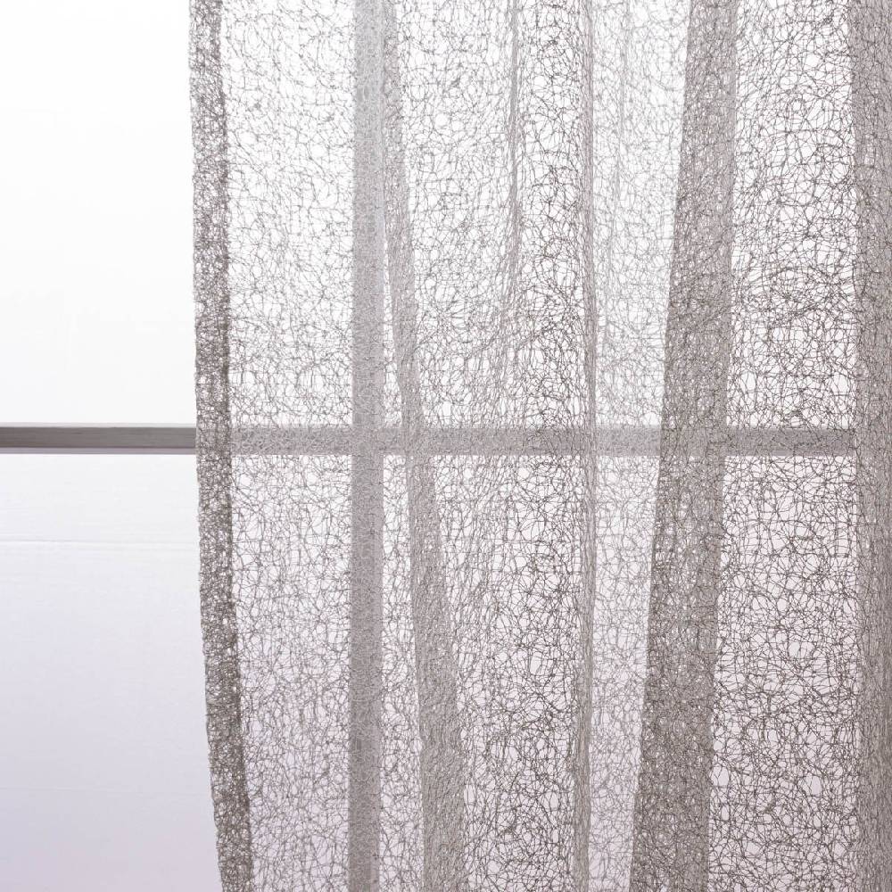 Schöner Leben Gardine Charisma Rasch Home Netzstickerei transparent silbergrau 140cmx255cm Großer Ausverkauf