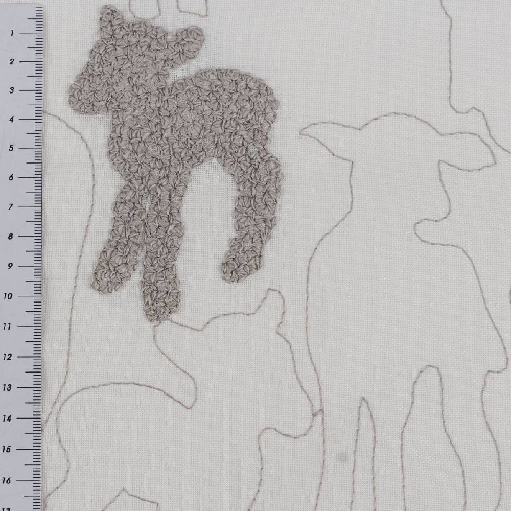 Schöner Leben Rasch Textil Kinder Vorhangstoff Bambino Black Sheep Schäfchen weiß grau 150cm Osterangebot