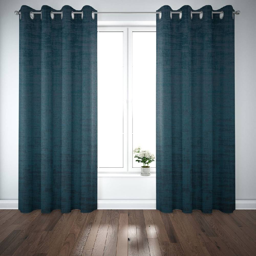 Schöner Leben Sonderangebot Vorhang mit Ösen Velvet Marble Samt mit Struktur uni blau 245cm von SCHÖNER LEBEN Valentinstagsangebot