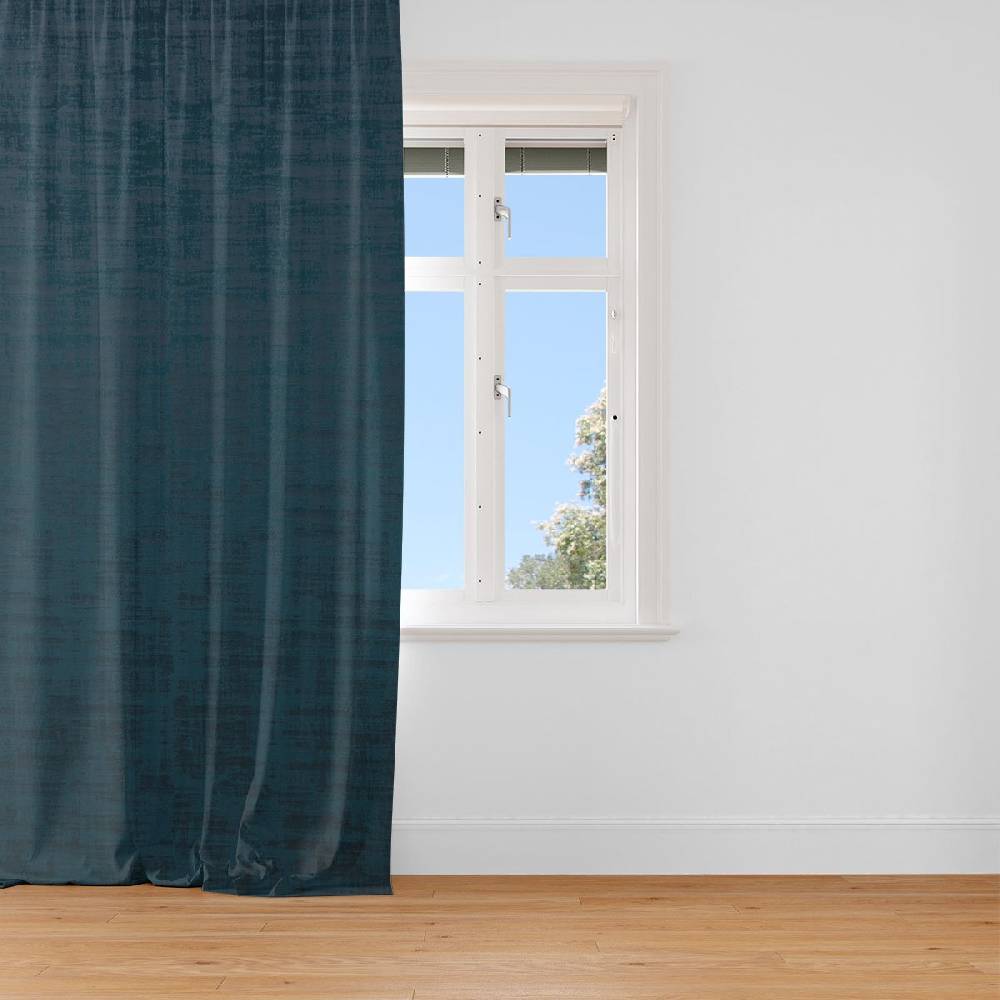 Schöner Leben Sonderangebot Vorhang mit Ösen Velvet Marble Samt mit Struktur uni blau 245cm von SCHÖNER LEBEN Valentinstagsangebot