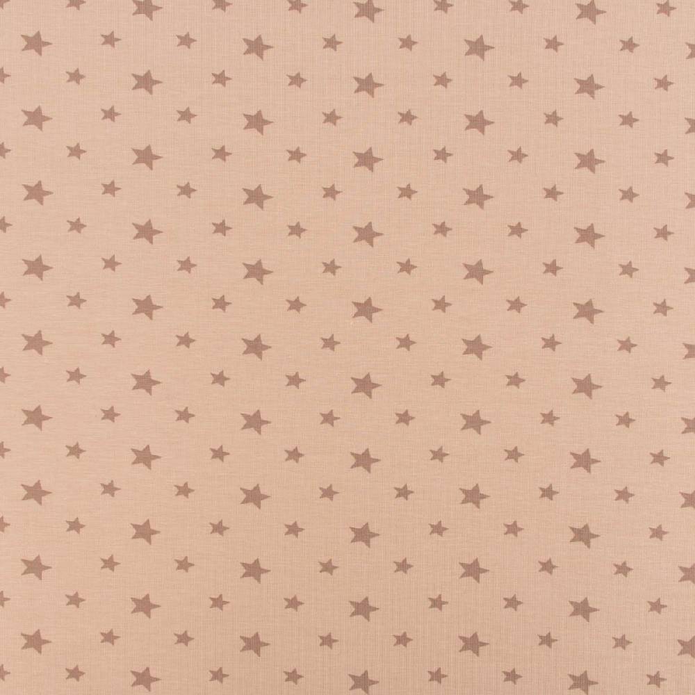 Schöner Leben Baumwolljersey Jerseystoff Sterne Sternchen beige 1,50m Breite Lagerräumung