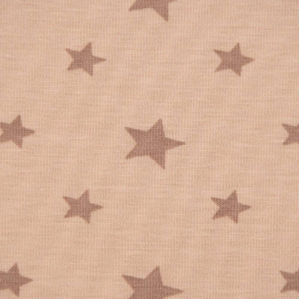 Schöner Leben Baumwolljersey Jerseystoff Sterne Sternchen beige 1,50m Breite Lagerräumung