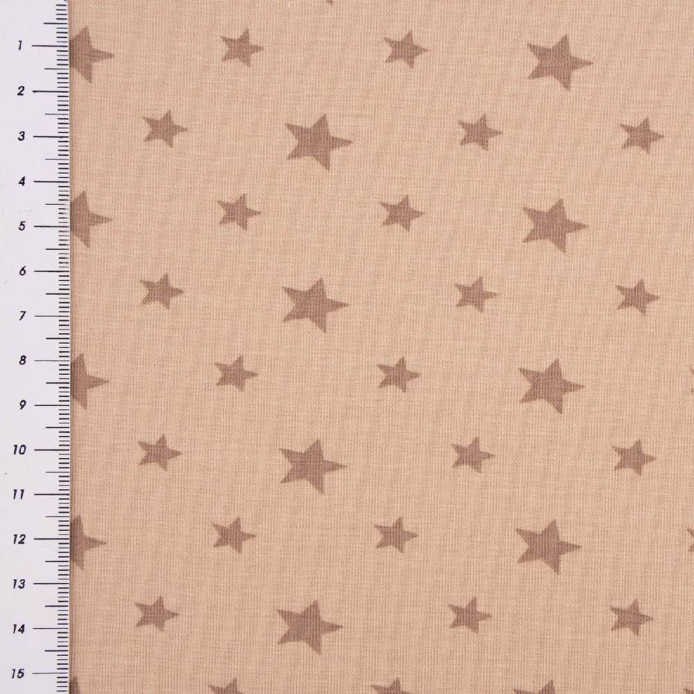 Schöner Leben Baumwolljersey Jerseystoff Sterne Sternchen beige 1,50m Breite Lagerräumung