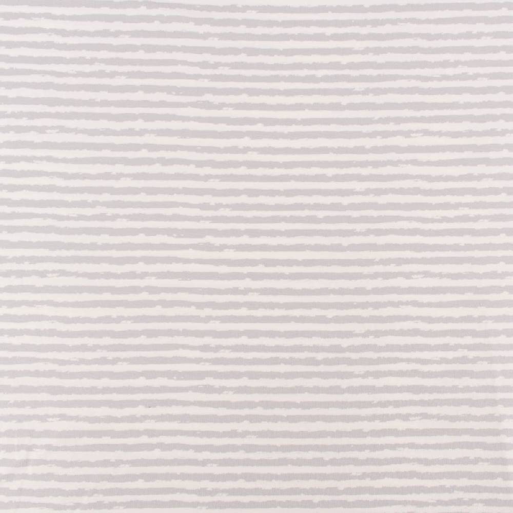 Schöner Leben Baumwolljersey Jerseystoff Streifen hellgrau weiß 1,50m Breite Top Angebot