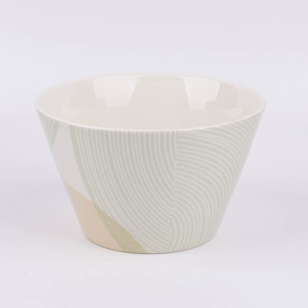 Schöner Leben Müslischale aus Porzellan Guten Appetit grafisch pastell weiß mint beige gold 14x9cm von der Schreibkram Manufaktur Zeitlich begrenztes Angebot