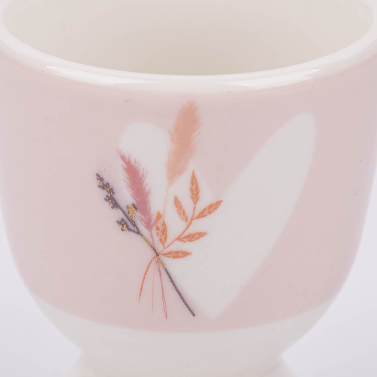 Schöner Leben Eierbecher aus Porzellan Herz mit Strauß rosa pastell 5x6cm von der Schreibkram Manufaktur Blitzangebot
