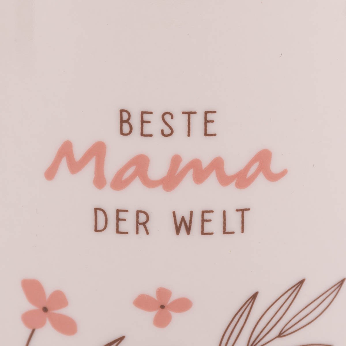Schöner Leben Tasse Gute Laune aus Porzellan Beste Mama der Welt Blumen rosa braun weiß 300ml von Grafik Werkstatt Bestseller