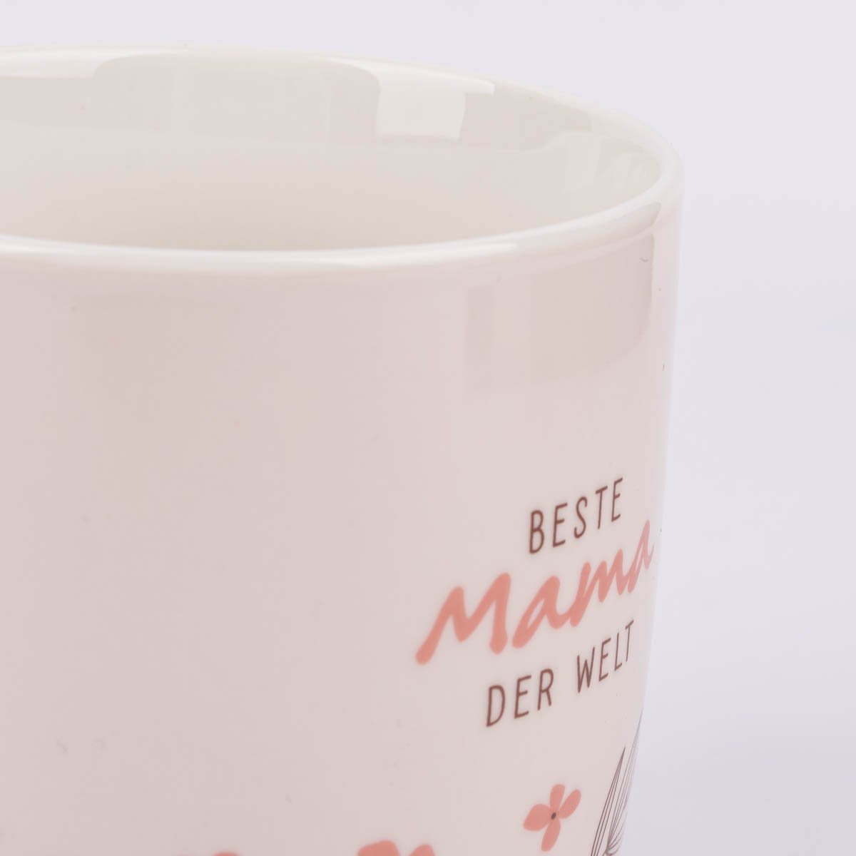 Schöner Leben Tasse Gute Laune aus Porzellan Beste Mama der Welt Blumen rosa braun weiß 300ml von Grafik Werkstatt Bestseller
