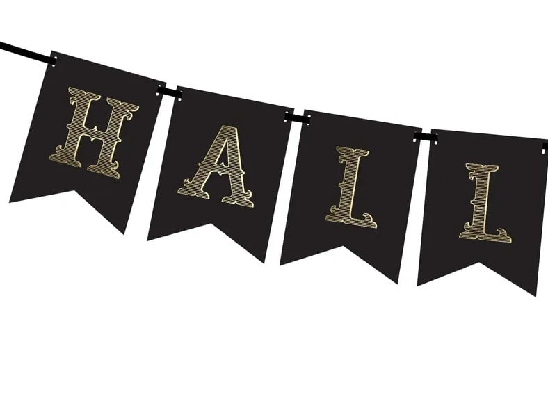 Schöner Leben Girlande Halloween aus Papier schwarz gold 20x175cm Begrenzt auf 3 Tage