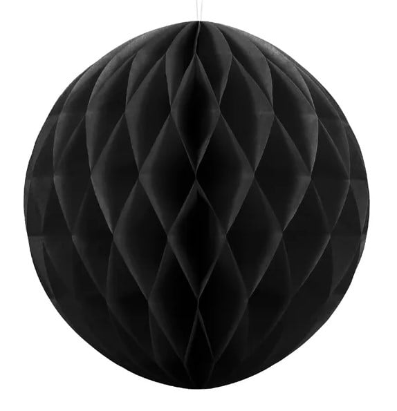 Schöner Leben Wabenball Papier schwarz 40x40cm